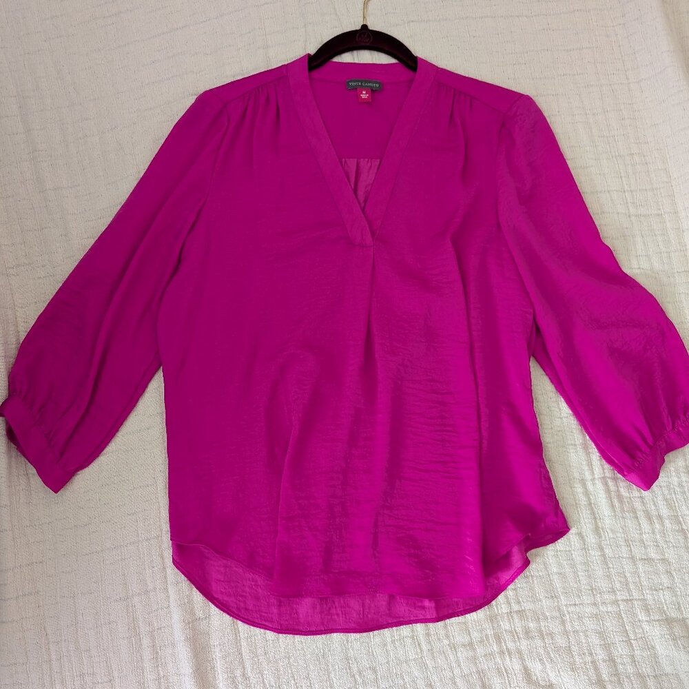 Bright pink blouse